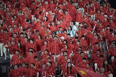 2024 Paralympics Opening Ceremony: China athletes parade during the Opening Ceremony